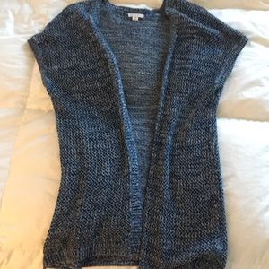 Short Sleeve Blue Knit Cardigan from Merona